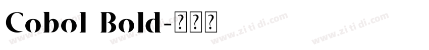Cobol Bold字体转换